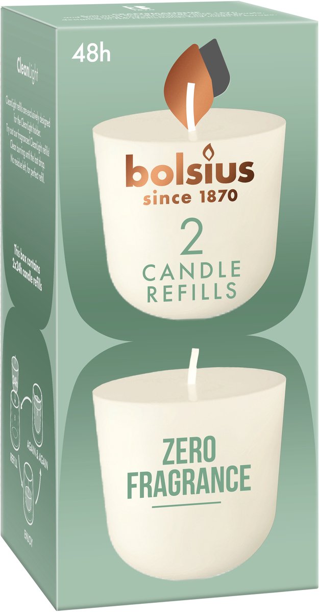 Bolsius Geurkaars Navulling Zero -