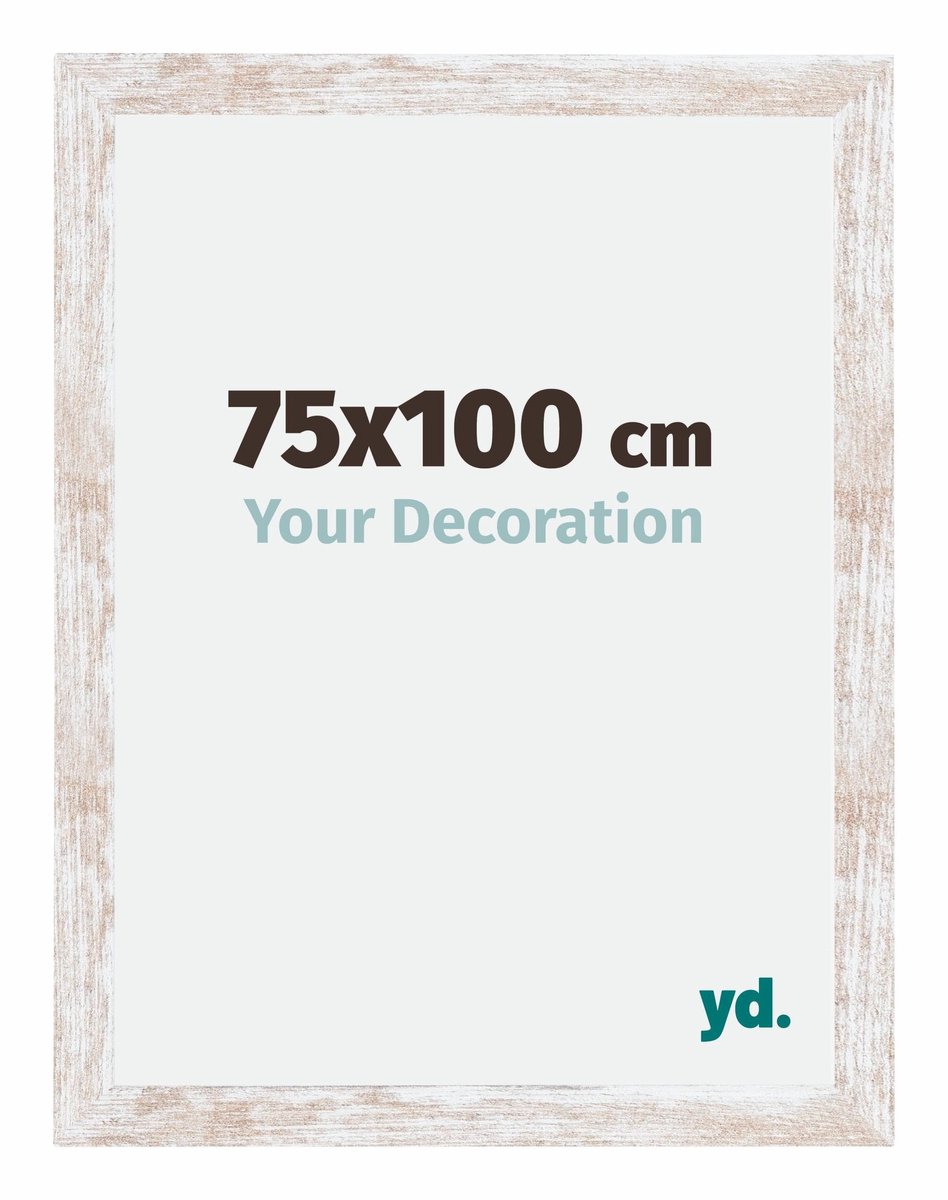 yd. Your Decoration - Fotolijst 75x100 cm - MDF - White Wash - Catania