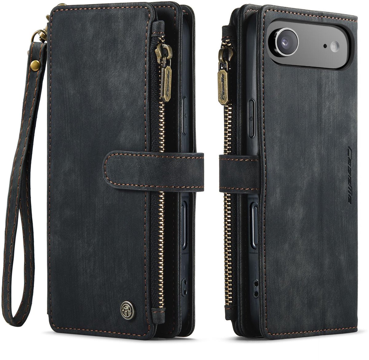 CaseMe Telefoonhoesje geschikt voor Apple iPhone Air Hoesje | CaseMe C30 Bookcase Portemonnee | Pasjeshouder voor 5 Pasjes | Telefoonhoesje voor Pinpas / OV Kaart / Rijbewijs - Zwart