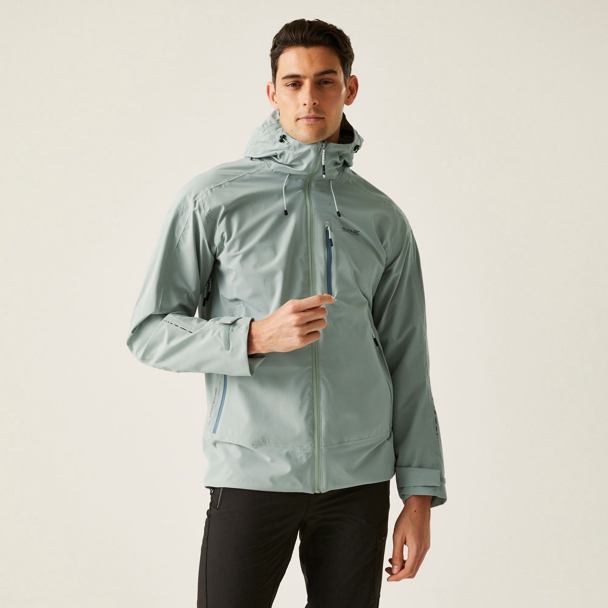 Jas Heren Waterproof Ademend Lichtgewicht Grijs
