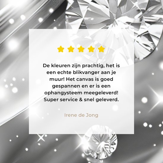 Peinture sur toile 120x160 cm - Décoration murale Abstrait - Diamant - Luxe - Moderne - Argent - Décoration murale salon - Décoration chambre moderne - Tableaux abstraits