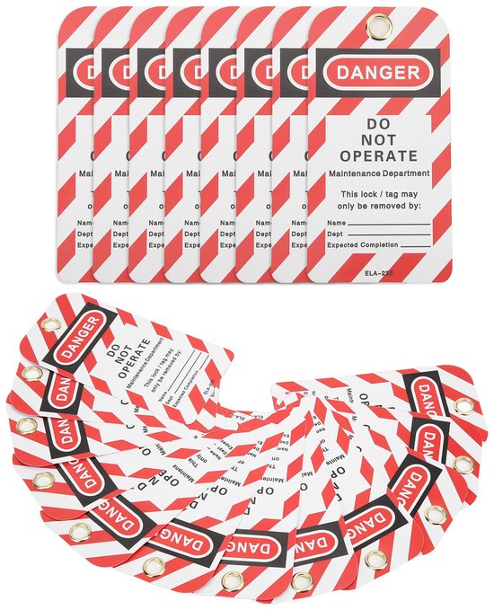 Lockout Warning Label Lockout Tag, 30 Stcs Lockout Tagout Tags Rewritten Danger Do Not ...