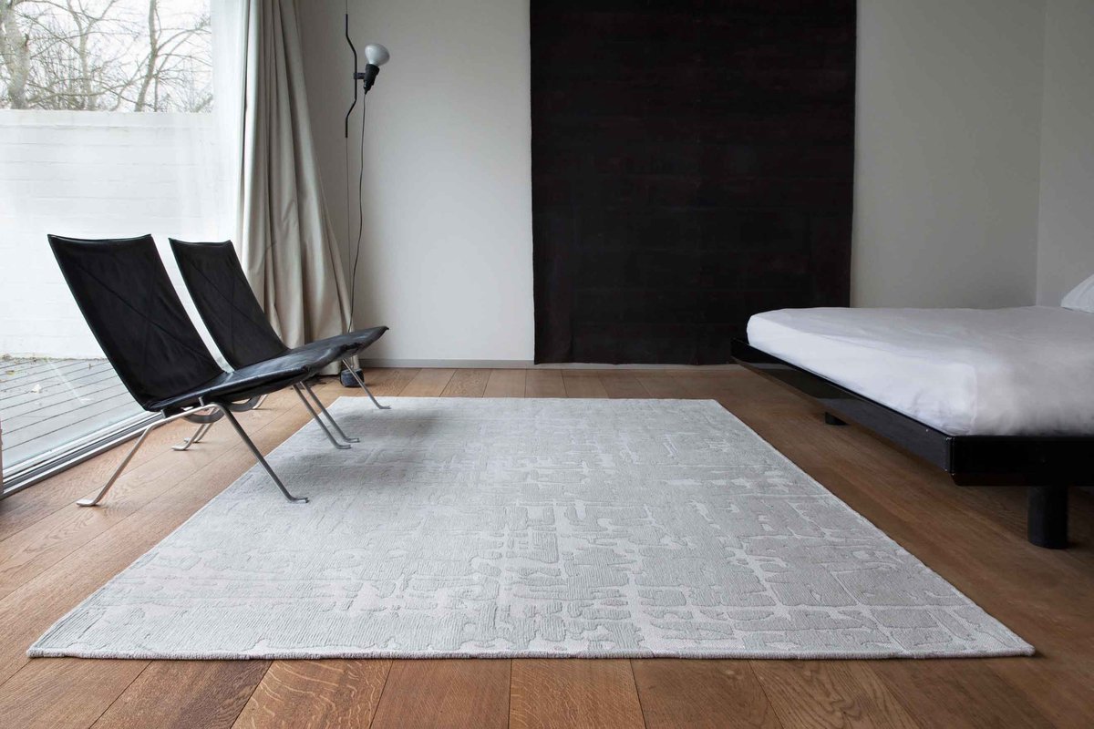 Wasbaar Binnen & Buiten Vloerkleed - Louis De Poortere Baobab Tsingy Oyster - Laagpolig Tapijt - Gerecycled PET - Made in Belgium - Circulair grijs, foto 6