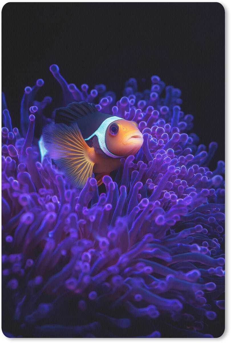 Muismat 18x27 cm - Mousepad Koraal - Vis - Oranje - Zee - Muismatten