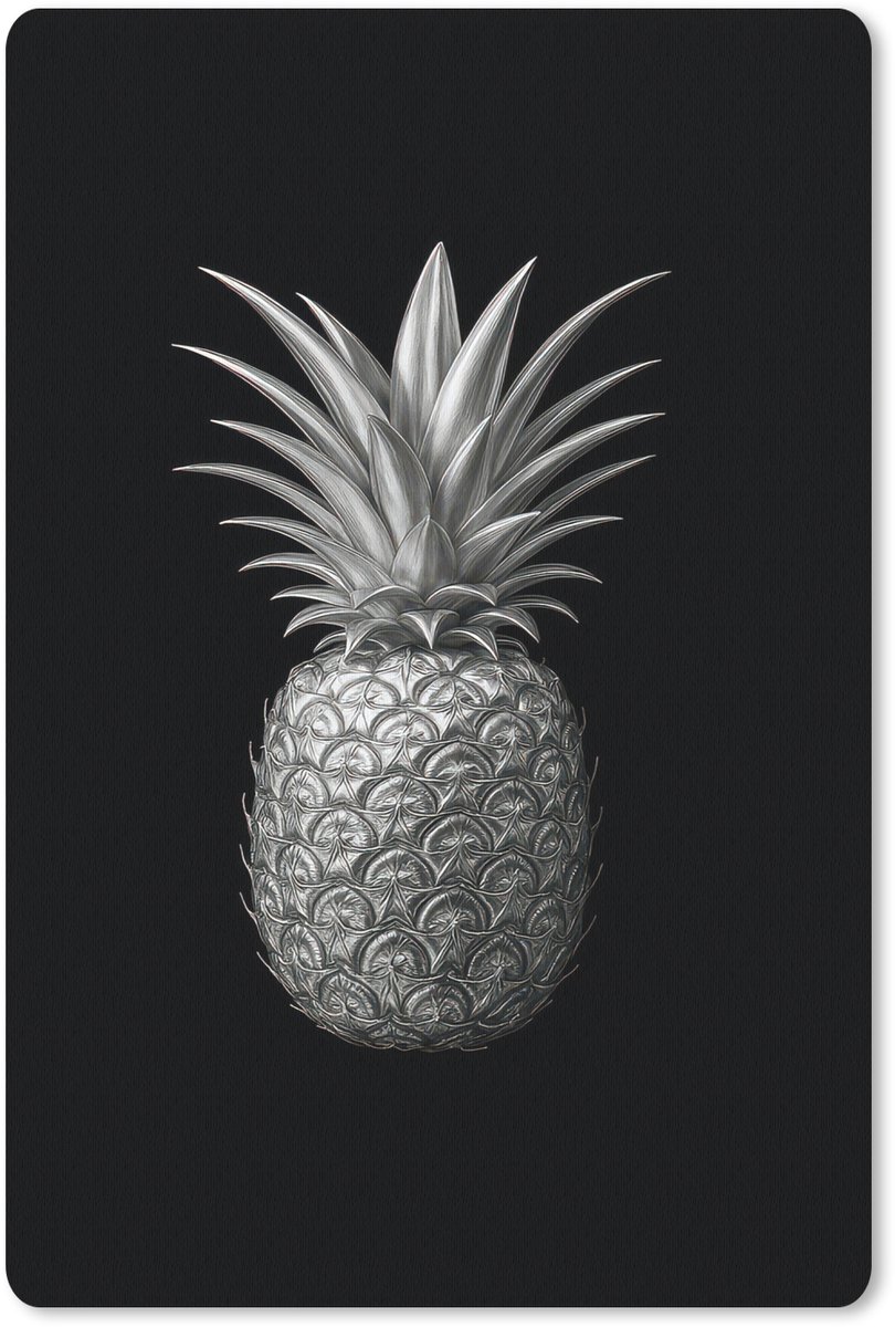 Muismat 18x27 cm - Mousepad Ananas - Gedetailleerd - Bladeren - Muismatten
