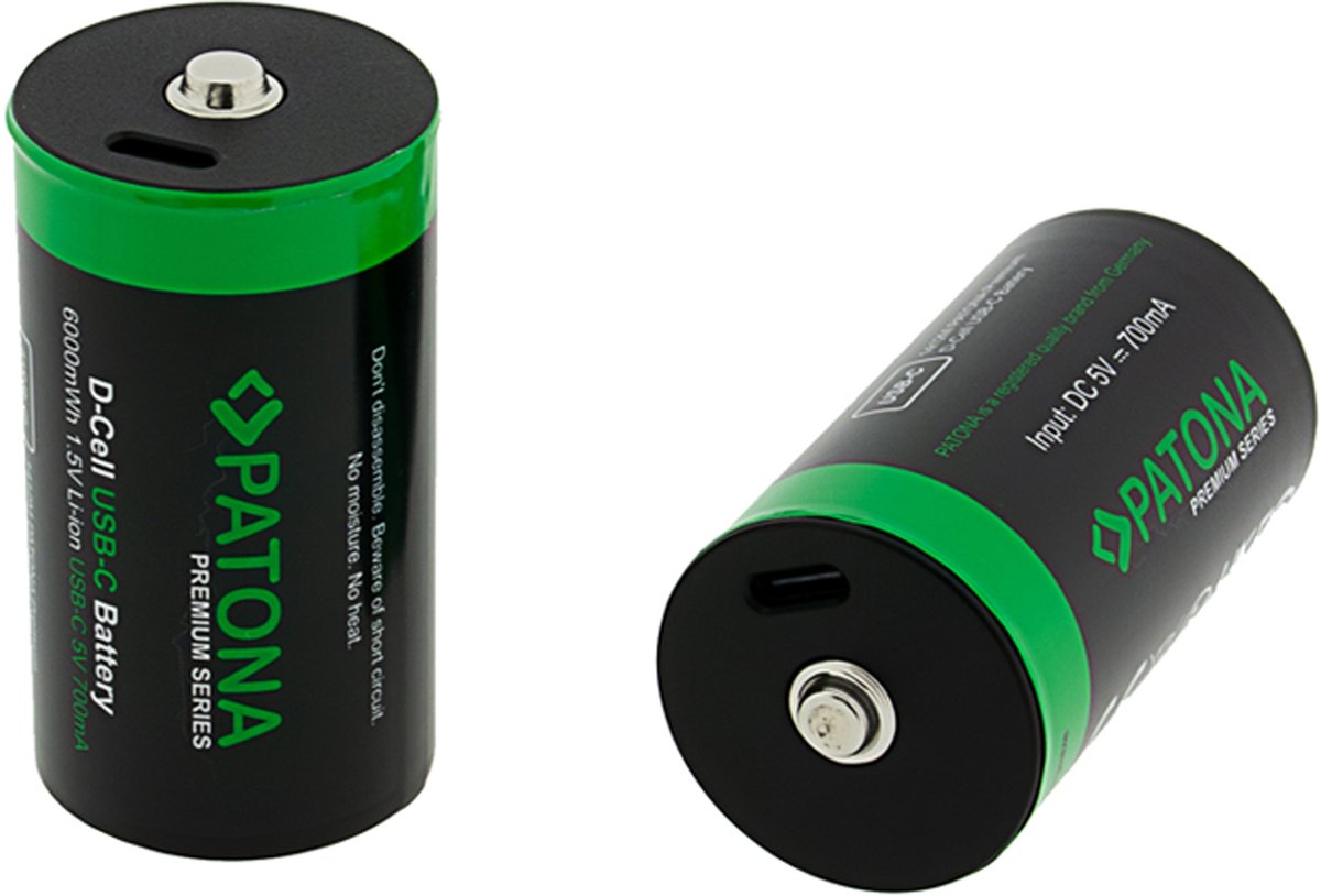 PATONA LR20 Mono D Oplaadbare batterij Lithium