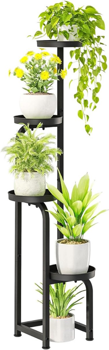 MKSS® Plantentafel - Plantenstandaard voor Binnen - Plantenzuil - Zwart