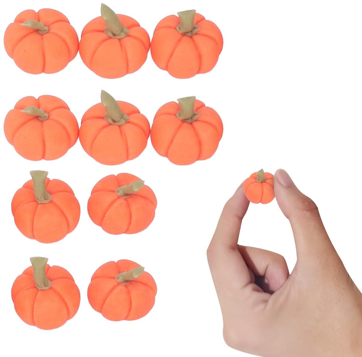 Miniature Lifelike Clay Pumpkins Dollhouse Decor Mini Fake Harvest Pumpkins 1:12 Scale Tabletop Decoration Halloween Thanksgiving