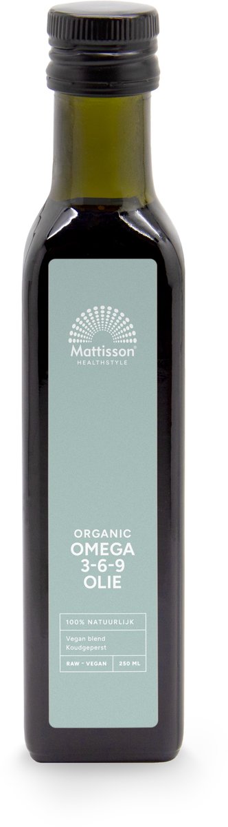 Mattisson - Biologische Omega 3-6-9 Olie - Vegan Voedingssupplement - Plantaardige Olie - 250 ml