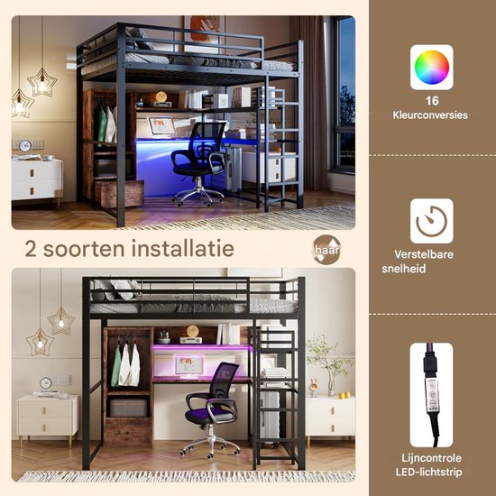 Vind hoogslaper 140x200 | Hoogslaper in Slaapkamer | Stapelbedden en