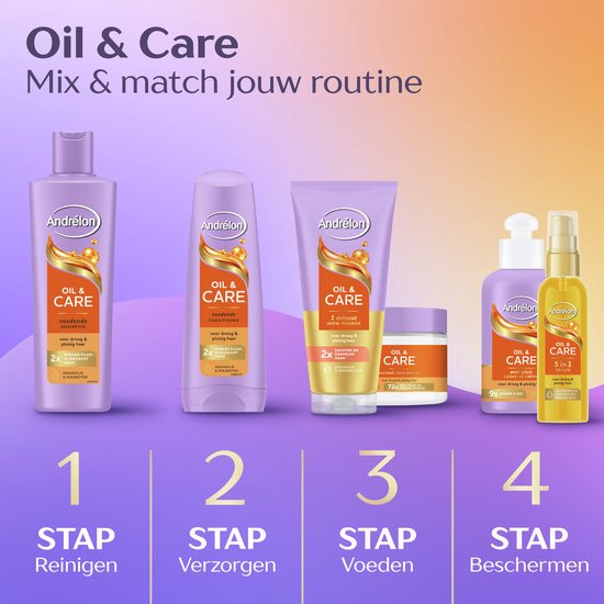Andrélon - 1 Minuut WOW Haarmasker - Oil & Care - 6 x 180 ml