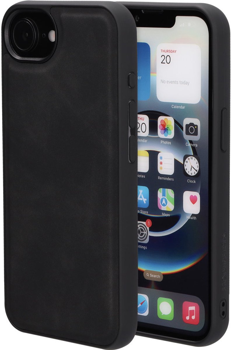 Mobiparts Classic Backcover geschikt voor Apple iPhone 16e Graphite - Zwart - MagSafe