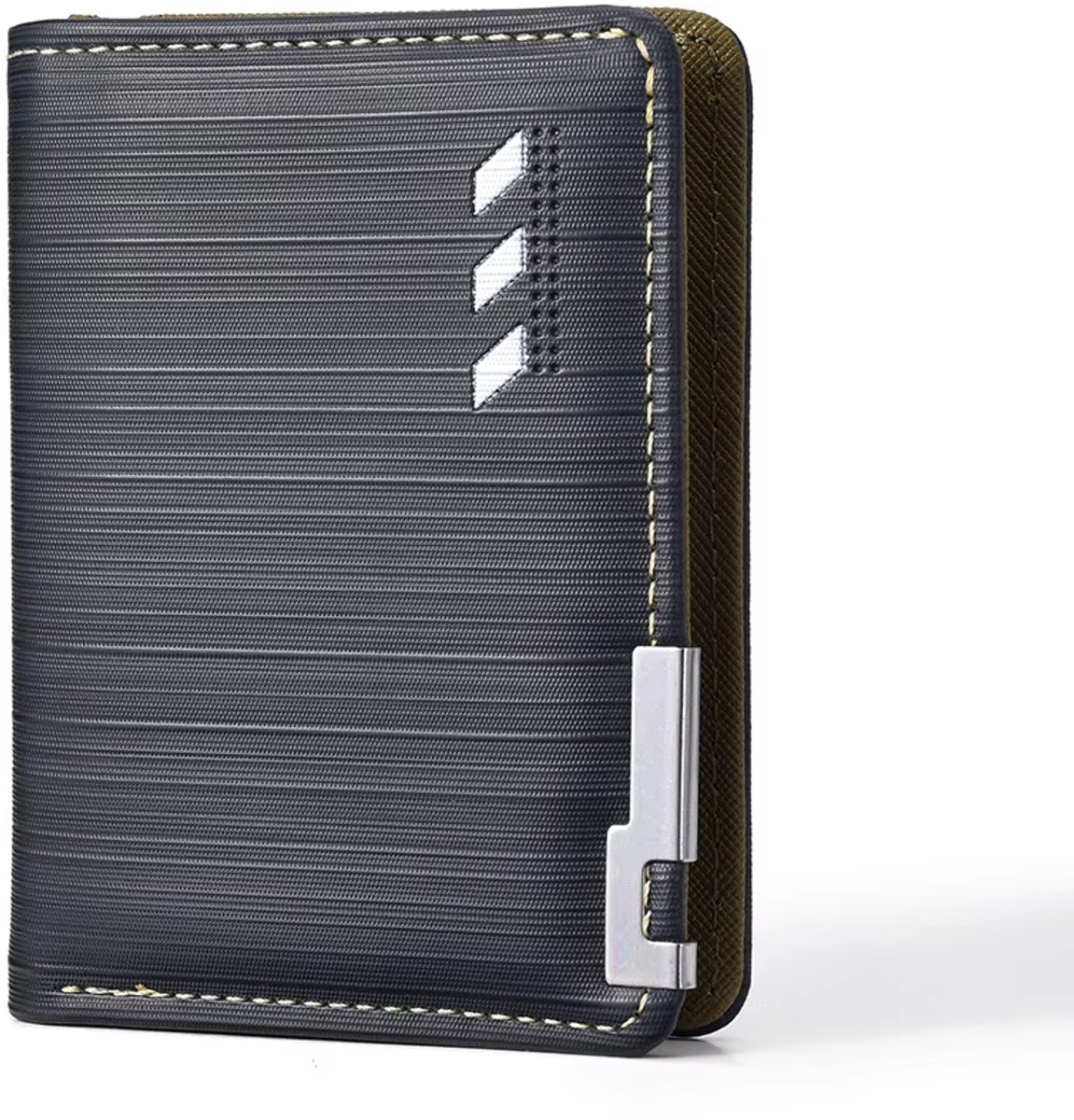 Heren Portemonnee met Geldclip – Compacte PU Lederen Portemonnee met Meerdere Kaartsleuven – Verticale Korte Portemonnee voor Mannen, Dun en Stijlvol Ontwerp