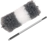 7 Pièces Plumeau Telescopique,Tete De Loup Longueur Maximale 25-256cm,Plumeau Lavable Microfibre,Plumeau Poussiere Telescopique Pour Plafonds,Ventilateur De Plafond,Toile D'araignée,Meubles,Stores