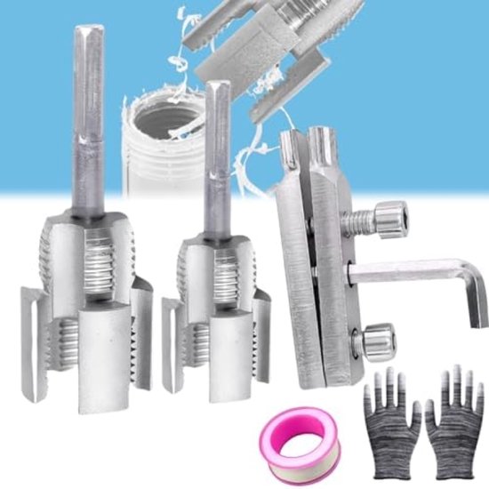 Foto: 5 delige pvc buisdraadsnijset voor waterleidingen handig gereedschap voor interne en externe threading