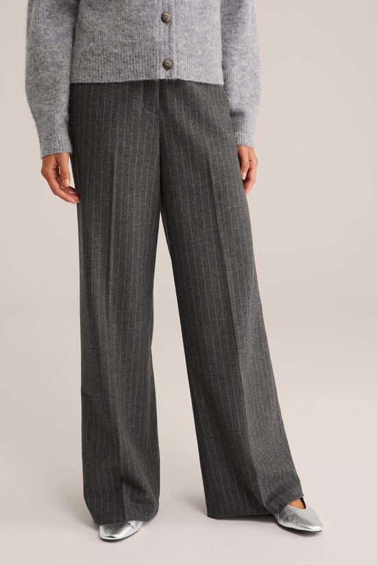 Pantalon large à fines rayures pour femme WE Fashion