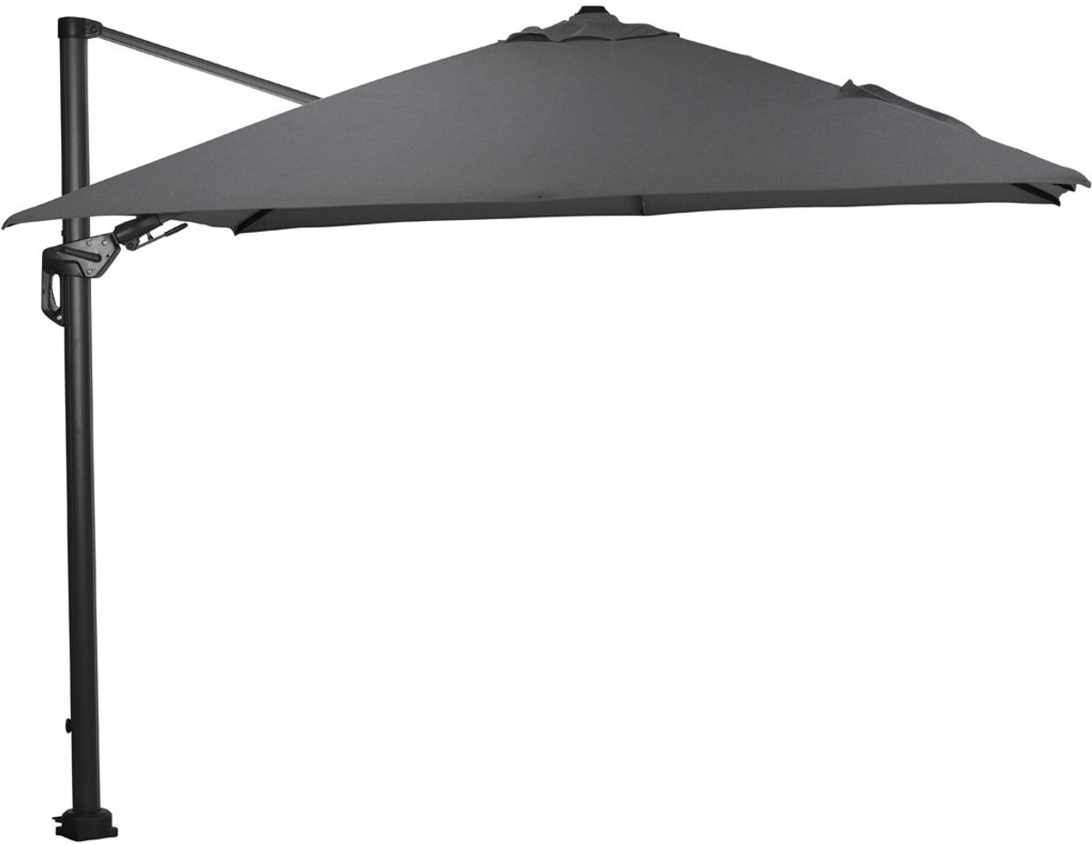 Hawaii zweefparasol Deluxe 300 x 300 cm. - Donkergrijs