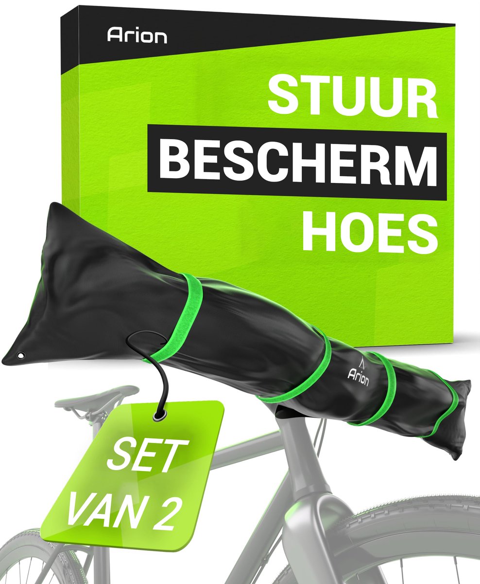 ARION Stuurbeschermhoes voor Electrische Fiets Transport Set van 2 | Waterdicht & Robuust - Bagagedrager transportbescherming I Fietshoes I Regenhoes waterdicht voor fietsendrager I Ebike stuurbescherming beschermhoes stuur regenhoes E Bike