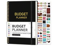 Budgetplanner - Maandelijks Budgetboek met Onkostenregistratie - Ongedateerde Factuurorganisator en Financiële Planner - Rekeningboek - Sinterklaascadeau - Kerstcadeau - Schoencadeau - Cadeaus onder €20