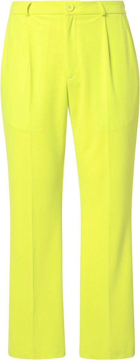 Angel of Style - Dames - Broek rechte pijpen knoopsluiting - Limoengroen - Maat 42