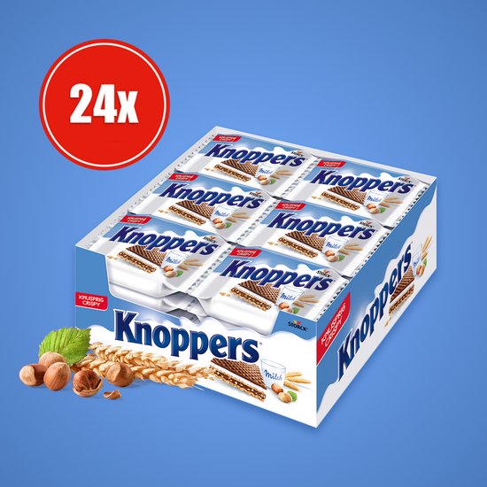 Knoppers - Choco Wafels (Doos á 24 stuks) - uitdeel koekjes