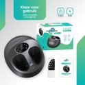 Voetmassager, verpakking, afstandsbediening en handleiding. "Klaar voor gebruik Jouw complete massage set". 3.8KG, 50W.