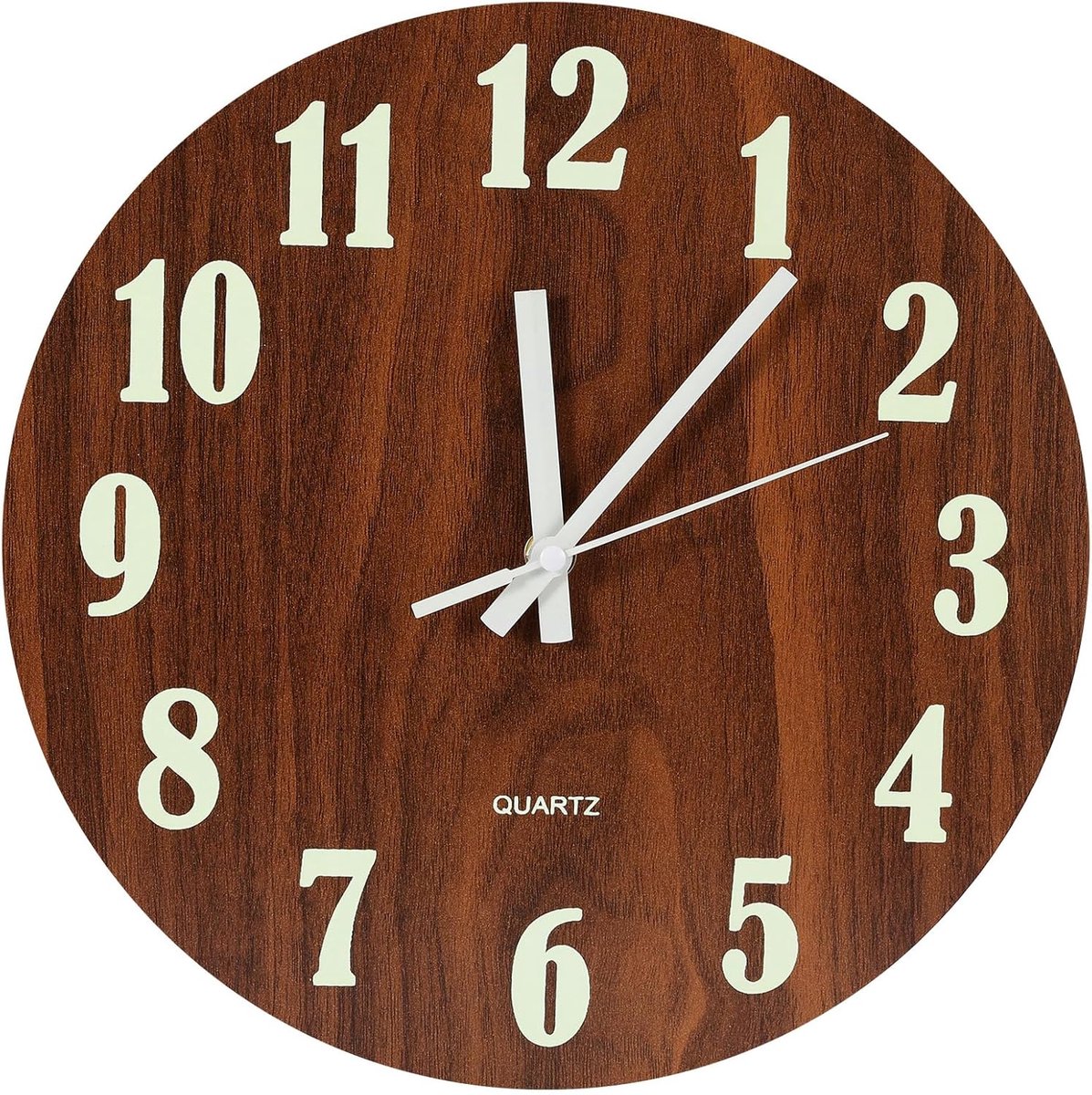 Daity 1 stuk - Wandklok - 12 inch lichtgevende wandklok - stille wandklok die niet tikt - op batterijen (niet inbegrepen) - nachtlampje voor wandklok - geschikt voor slaapkamer - woonkamer - keuken - kantoordecoratie