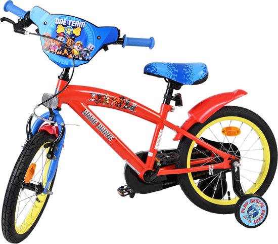 Paw Patrol Kinderfiets - Jongens - 16 inch - Rood Blauw van PAW PATROL — afbeelding 2