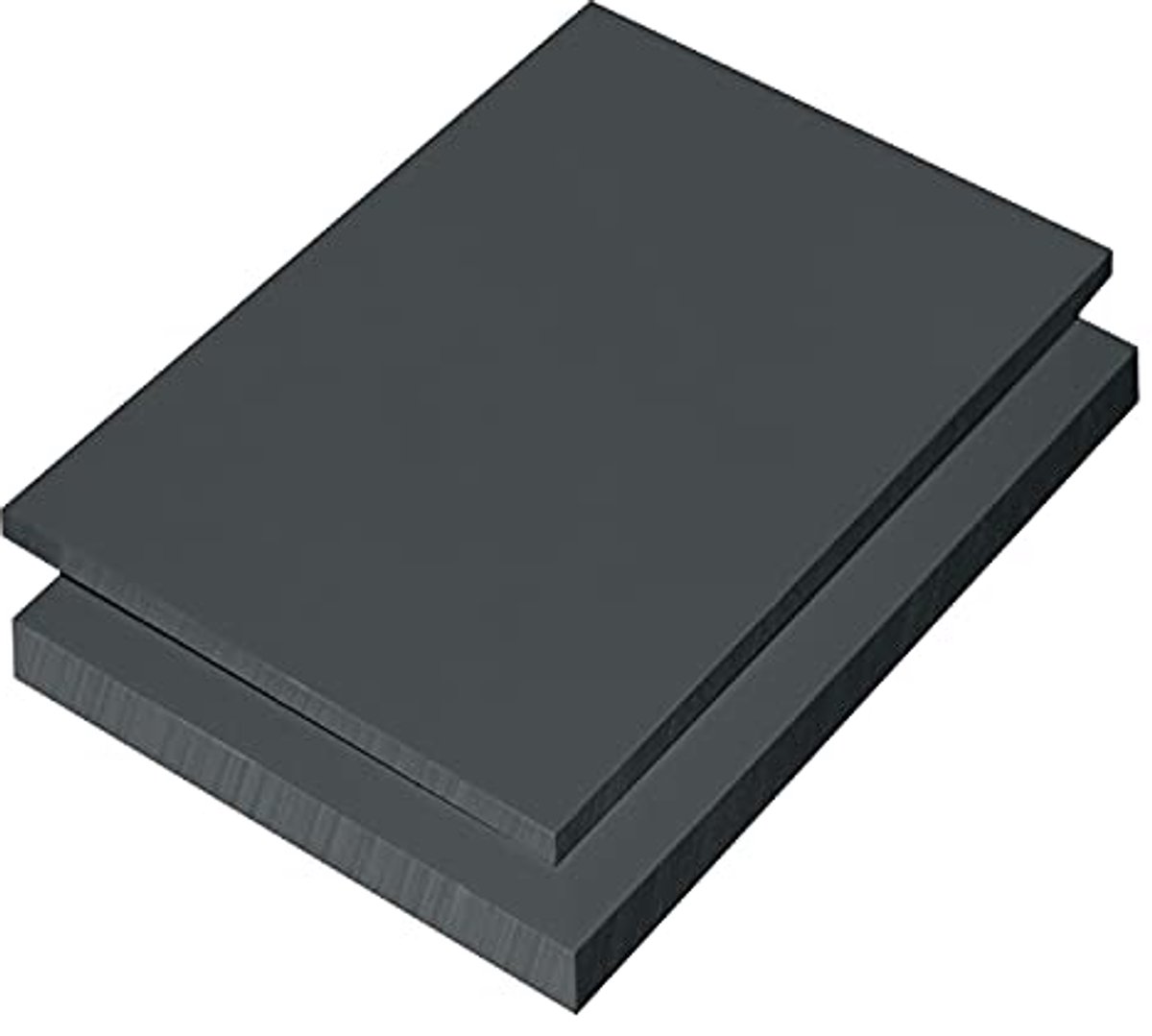 Hard PVC Plaat 20x30 cm Donkergrijs RAL 7011 - 2 Stuks
