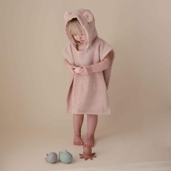 Mushie Poncho Handdoek Beer Blush 1-3 jaar van Mushie — afbeelding 2