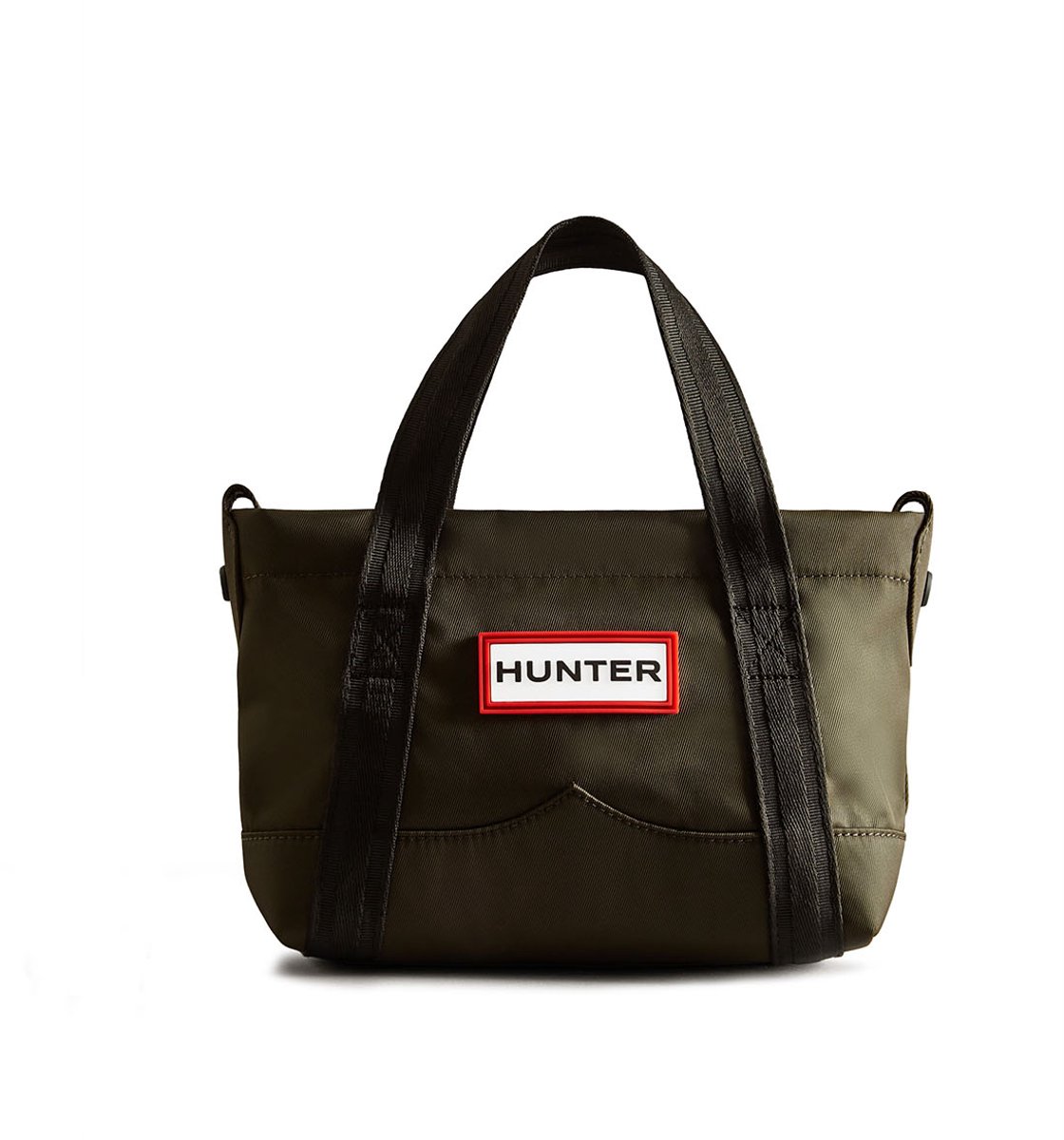 Hunter - Nylon Mini Topclip Tote Dark Olive - Maat ONE