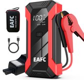 EAFC 12V Jumpstarter voor Auto – 1200A / 10000 mAh – 4-in-1 starthulp draagbare noodstartlader benzine auto powerbank booster accu startapparaat– Rood & Opbergkoffer - Sinterklaas cadeau auto