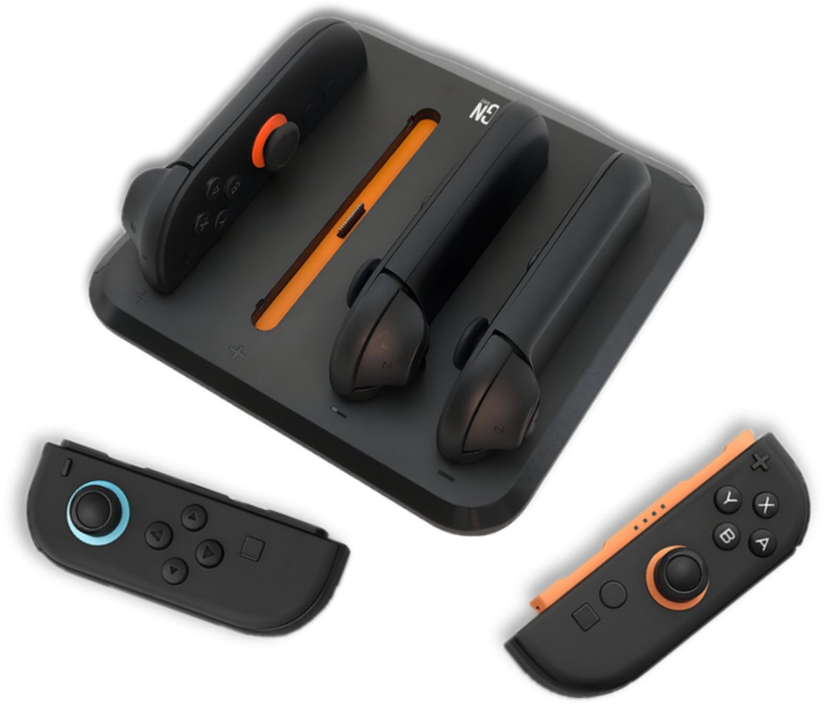 George Napoli Oplaadstation geschikt voor Switch 2 - Laadbasis voor 4 Joy-Con Controllers - LED-indicators - Compact Design