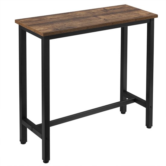 Bolero Bistro bartafel met houten blad zwart - FB595 - Nisbets de