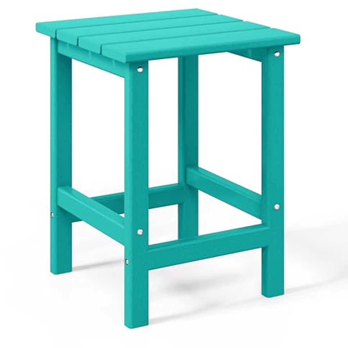 Tuin bijzettafel voor buiten - vierkant, HDPE, weerbestendig, UV-bestendig, ideaal voor terras, balkon en veranda