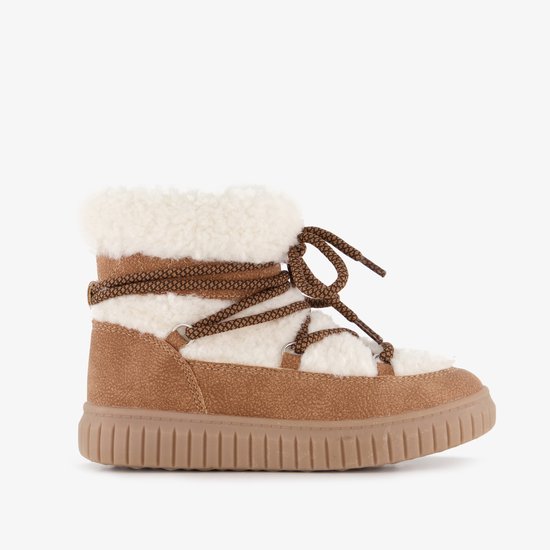 Bottes à lacets en peluche pour fille, doublées Blue Box, marron - Taille 28