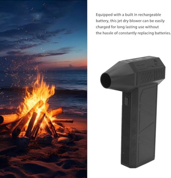 Draagbare Compacte Handblazer met Borstelloze Motor, Oplaadbare Batterij, Turbo Luchtstroom voor Koeling, Veelzijdig Gebruik voor Buitensporten — afbeelding 5