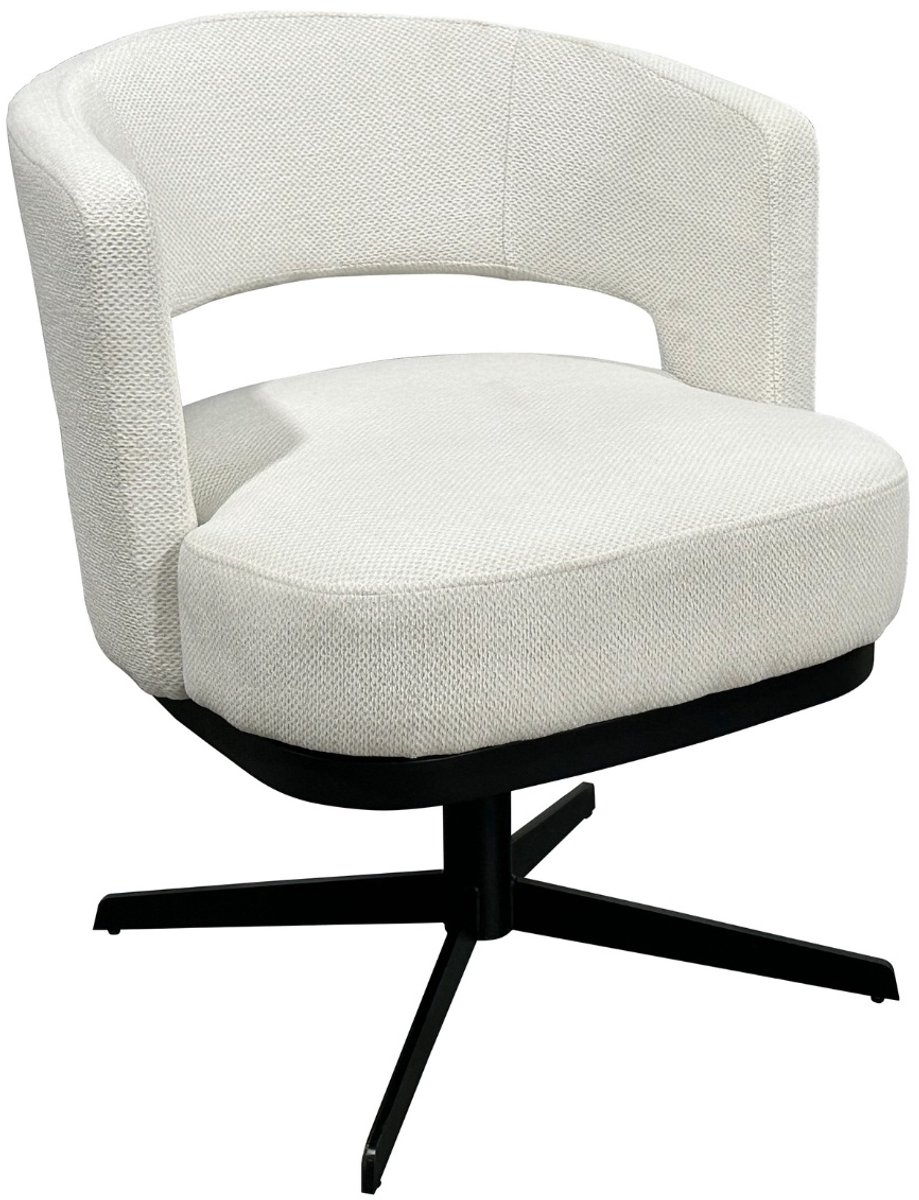 DÉJA Living Eetkamerstoel Louis - Stof/Metaal - Beige - Set van 2