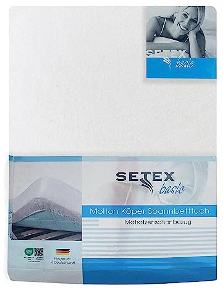 Molton matrasbeschermer 140 x 200 cm van 100% katoen - Antislip en vochtabsorberend