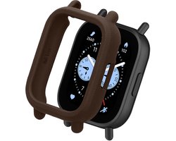 kwmobile Beschermhoes voor Xiaomi Redmi Watch 5 Lite - Fitness Tracker Case van TPU - Soft Smartwatch Case - donkerbruin