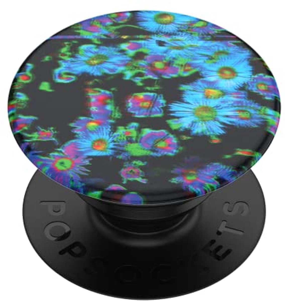 PopGrip - Handgreep en Stand voor Smartphones en Tablets met Interchangeable PopTop - Bloemenpatroon