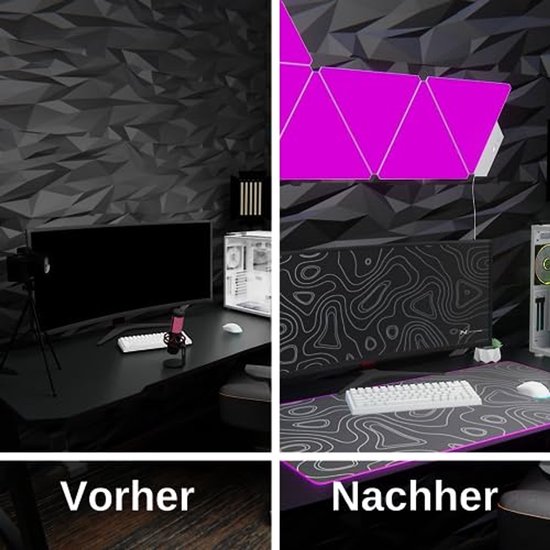 Groot XXL Gaming Muismat RGB met Topografie Ontwerp - 900 x 500 mm - Duurzaam en Hoogwaardige Glide — afbeelding 2