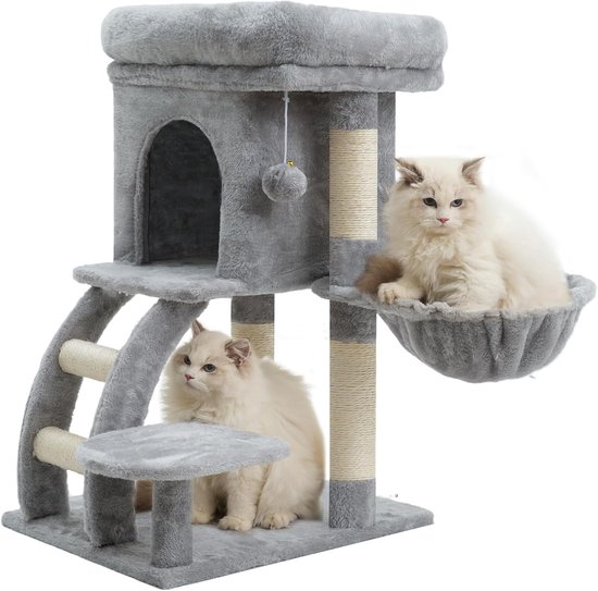 Heybly Krabpaal voor katten, kleine krabpaal voor katten, 75 cm hoog