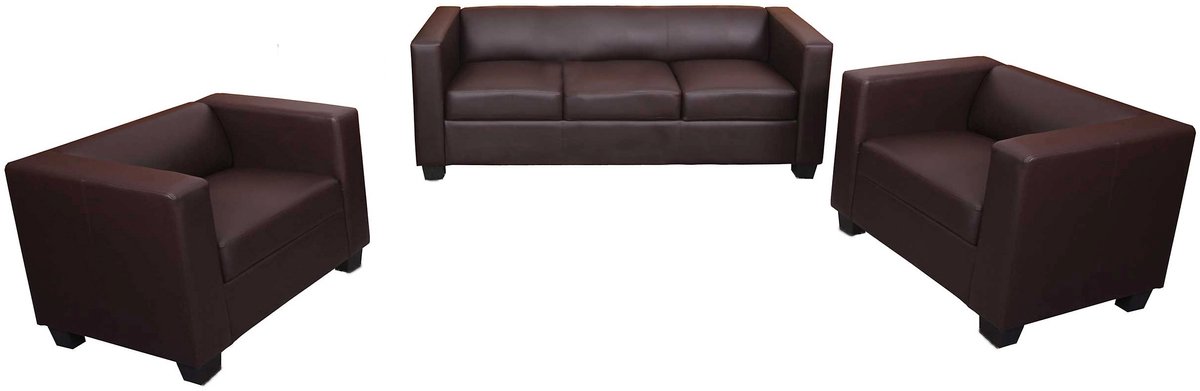 3-1-1 Bankstel Bankstel Loungebank Lille ~ kunstleer, koffie