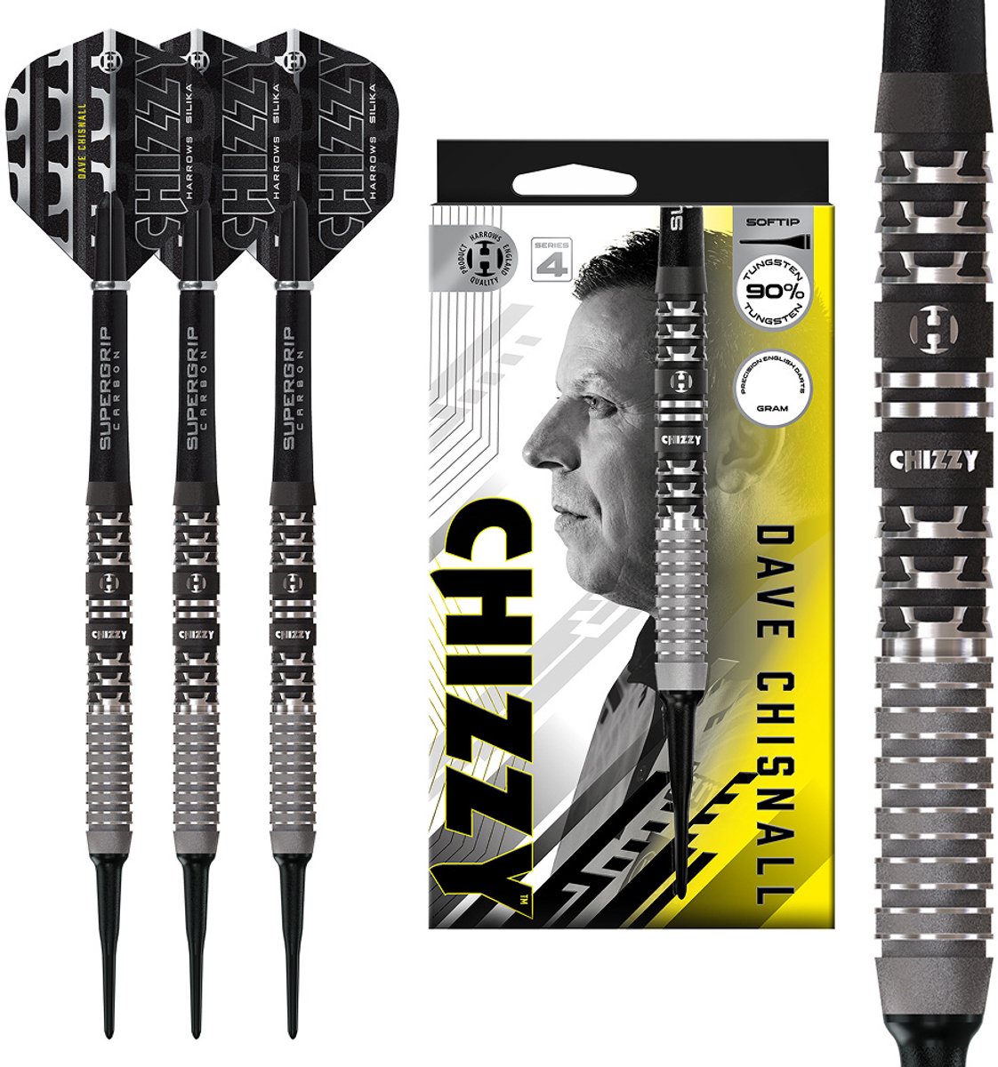 Harrows Dave Chisnall V4 90% - Soft Tip Darts