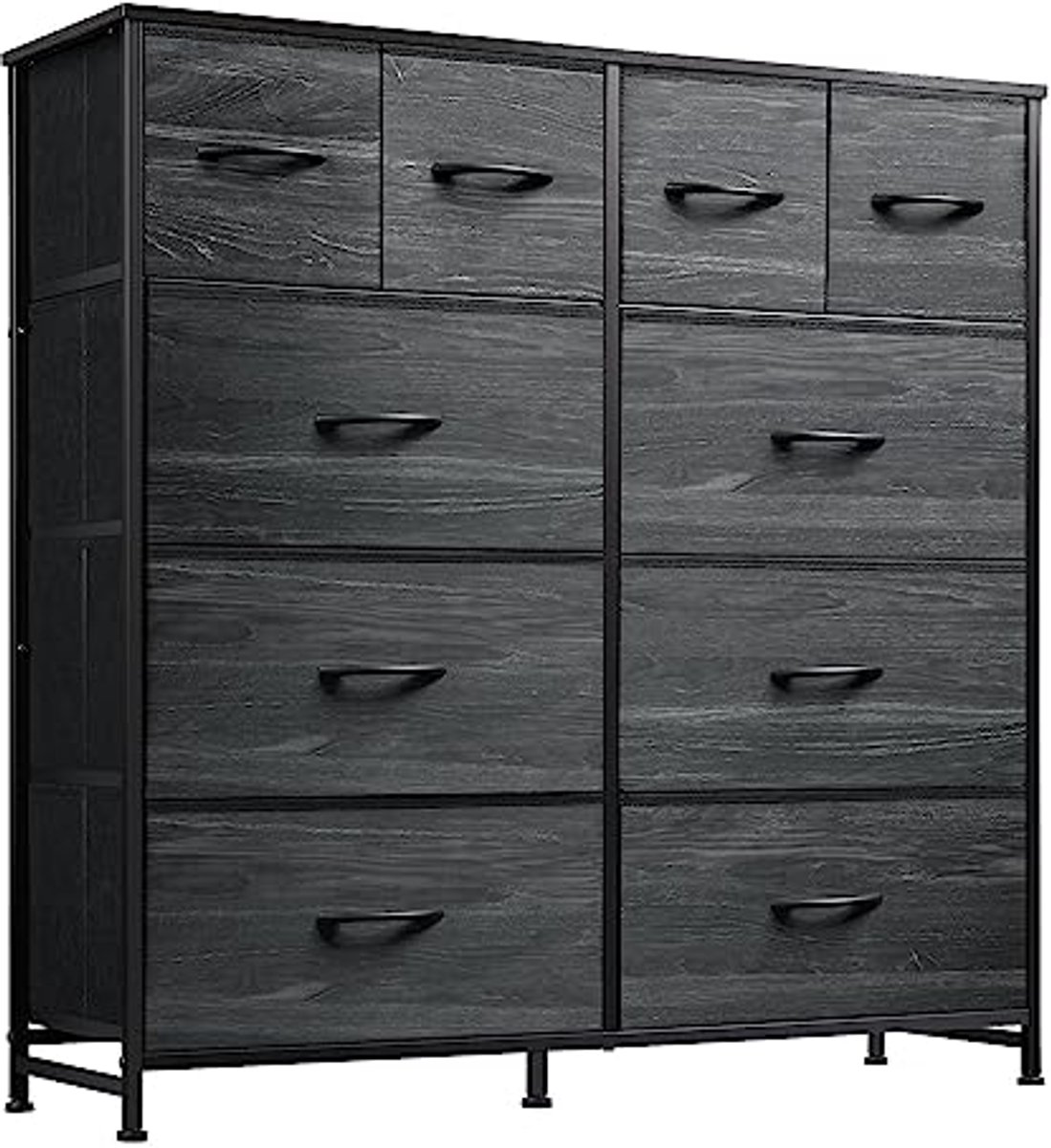 Dressoir voor slaapkamer met 10 stoffen laden - Organizer en opbergtoren voor kleding