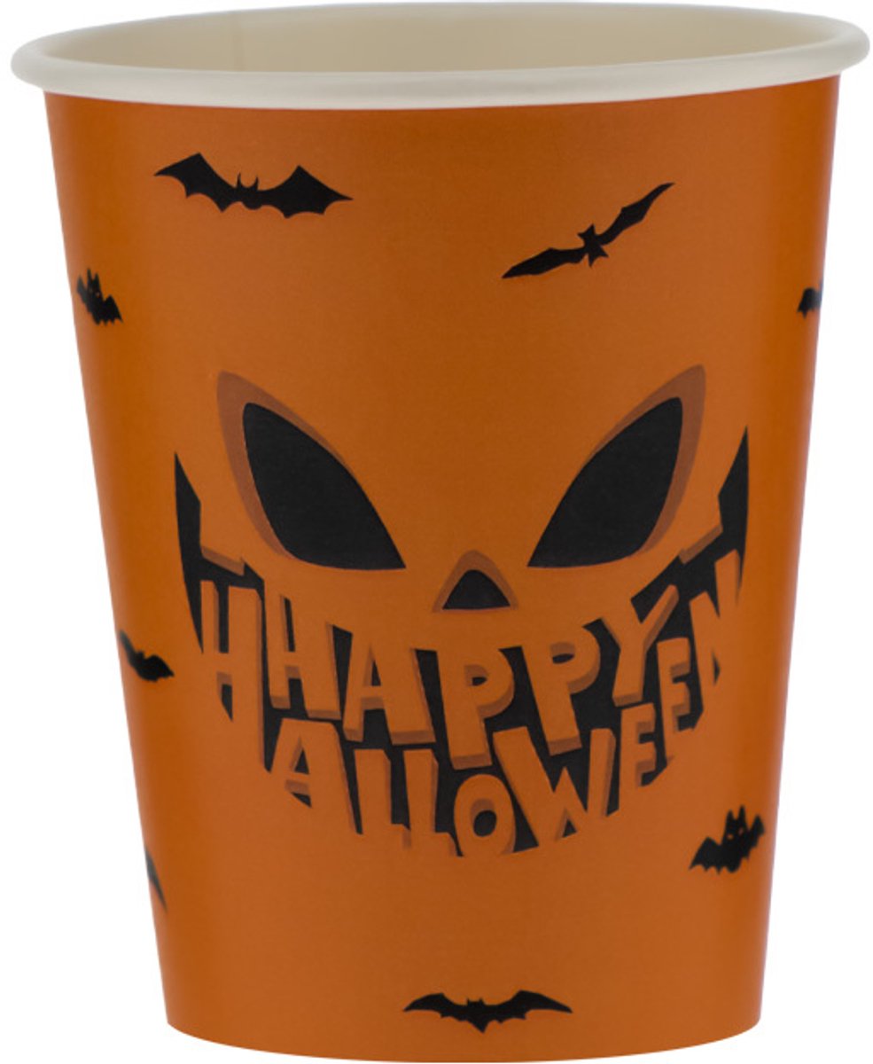 Kartonnen Koffiebeker Halloween Pompoen 200cc/8oz - 1.000 st/ds.