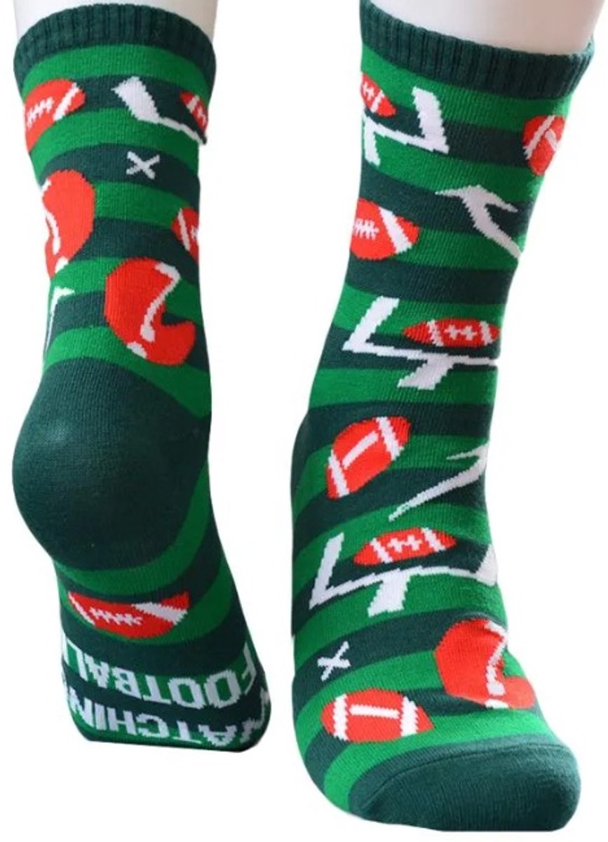 Sokken met voetbal print - maat 38-45 - unisex - katoen - sportief