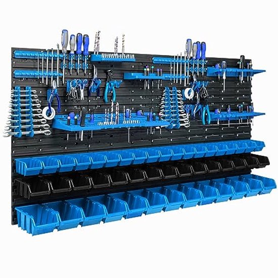 Boîtes empilables et porte-outils pour ateliers | Étagère murale extensible