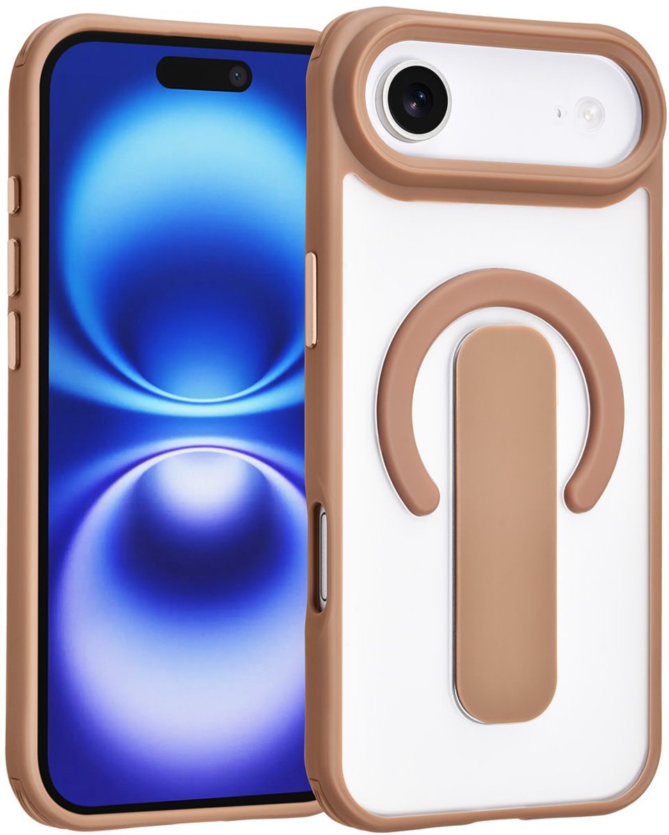 TUNIQ Anti-shock Back cover voor iPhone 17 Air - Ingebouwde Ringstand - Goud